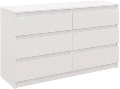 Комод MEBLIBUD LINE на 6 ящиків 140 х 45 х 80 см Білий (2202141800053)