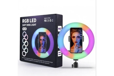 Кольцевая LED лампа RGB MJ20 20 см управление на проводе