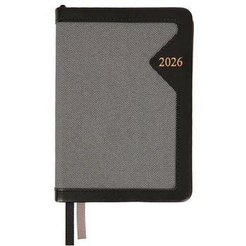 Щоденник датований 2026 Leo Planner А6 Bruno 252704 сіро-чорний /252704/