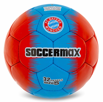 Мяч футбольный №5 PU Гриппи сшит вручную SOCCERMAX BAYERN FB-0047-820