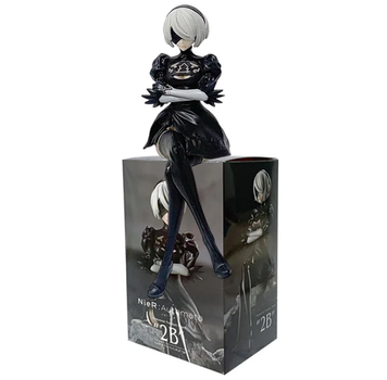 Аниме фигурка 2B | Nier: Automata / Yorha No.2 Type B | Chokonose Ver. | коллекционная статуэтка 15 см | PVC | сидячая | SEGA (GS897)