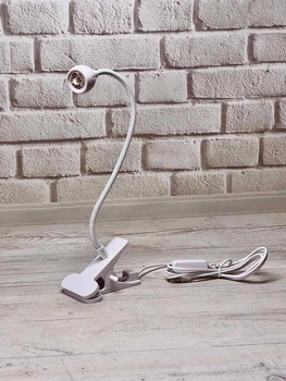 Лампа для маникюра от USB UV/LED 5 Вт Белая (На прищепке)