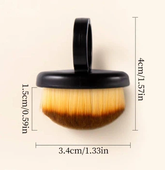 Щітка для нігтів з кільцем кругла RichColoR (Чорна)