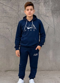Дитячий теплий спортивний костюм для підлітка 32 128 см Синій