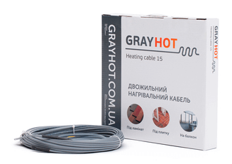 Тепла підлога Gray Hot двожильний кабель 92 Вт 0,5 - 0,8 м²