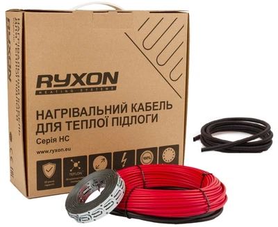 Електрична тепла підлога Ryxon 10,0м²-12,5м²/ 2000 Вт 100м двожильний нагрівальний кабель