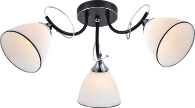 Люстра декоративна INTEREES IS XA1226/3 Black+Chrome на 3 плафони