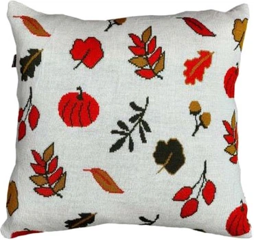Подушка вязаная Прованс Happy Fall без кистей 40х40 см (4823093470095)