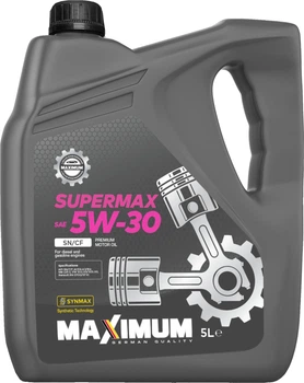 Олива моторна MaximuM SUPERMAX 5W30 SN/CF 5 л (ACEA A3/B4; MB 229.3; VW 502.00/505.00; RN 0700/0710) (СТ-00171270)