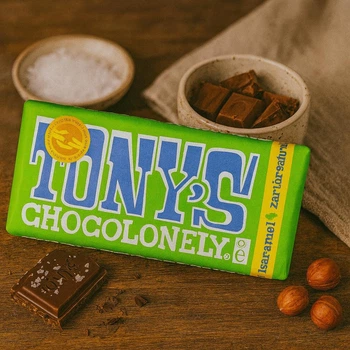 Шоколад Tony's Chocolonely темный с миндалем и морской солью 180г