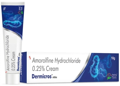 Против грибка Dermicros крем 10 грамм | Аморолфин (Amorolfine) 0,025% | Healing Pharma