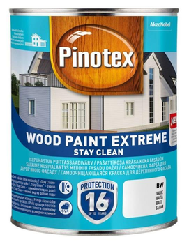 Farba Pinotex Wood Paint Extreme do drewna samoczyszcząca półmatowa Biała BW 1 l (5309452)