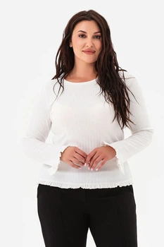 Лонгслів RUFFLE білий 5XL (3043323)