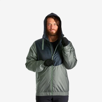 Куртка чоловіча SH100 для зимового туризму водонепроникна -5°C хакі - 2XL