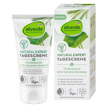 Денний крем для обличчя Alverde NATURKOSMETIK Natural Expert 1% бісаболол 0,3% керамідний комплекс, 50 мл