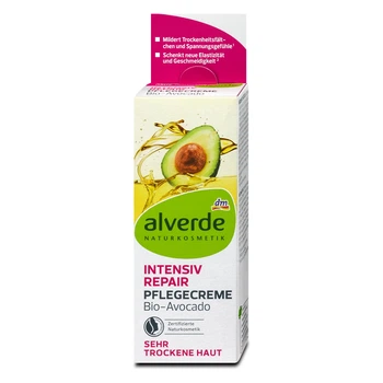 Крем Alverde Naturkosmetik интенсивное восстановление для лица с экстрактом авокадо 50 мл