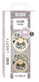 2 пустушки BIBS Colour Latex Liberty Bobo Ivory Mix 0-6 міс. розмір 1