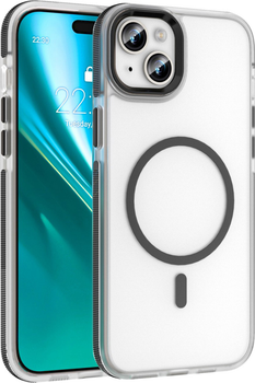 Etui plecki Etteri Icy Mag do Apple iPhone 14 Black/Transparent (5907504560052)