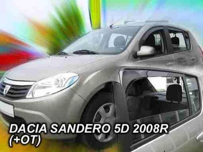 Дефлекторы окон ветровики Renault Sandero 5D 08-13 вставные 4шт Heko Рено Сандеро АМ0007806