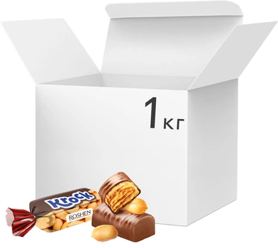 Цукерки Roshen Krock з арахісовою пастою 1 кг (4823077634345)