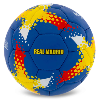 Мяч футбольный №5 PU Гриппи сшит вручную BALLONSTAR REAL MADRID FB-0047-833 темно-синий
