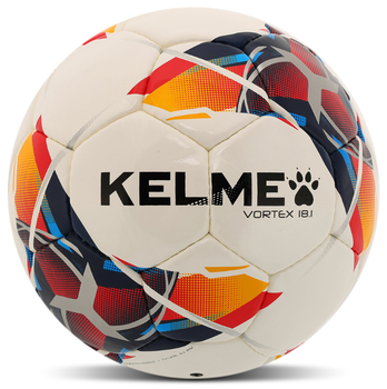 М'яч футбольний №5 PU ламінований зшитий вручну KELME VORTEX 18.1 8001QU5002-9423-5 білий-червоний