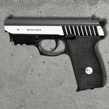 Пневматичний пістолет Borner Panther 801 Blowback з ЛЦУ — CO₂, 4.5 мм, швидкість 120 м/с