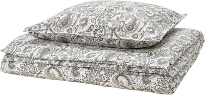 Komplet pościeli Ikea Rodgersia 150 x 200 / 50 x 60 cm Biały/Szary (105.794.01)