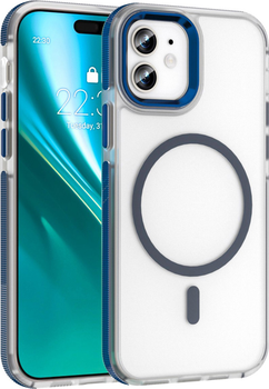 Etui plecki Etteri Icy Mag do Apple iPhone 12 / 12 Pro Blue/Transparent (5907504560427)