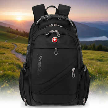 Міський Рюкзак 8810 Swiss Bag, 40 л, З Ортопедичною Спинкою Airflow, Відділ для Ноутбука 15.6", Водовідштовхуючий, USB та Аудіо-Подовжувачі