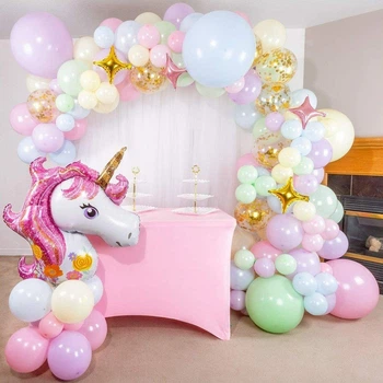 Фотозона из воздушных шаров "Happy Birthday" 106шт/наб R35126