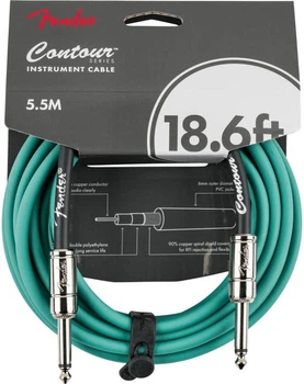 Кабель инструментальный Fender Cable Contour Series 18.6' Sherwood Green