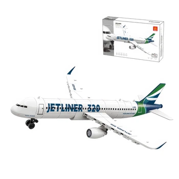 Конструктор WANGE Самолет Airbus A320 (133 детали).