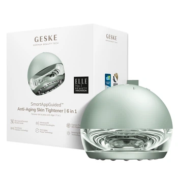 Масажер для підтяжки шкіри обличчя GESKE Anti-aging Skin Tightener 6в1 green, One Size