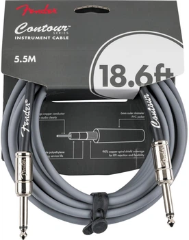 Кабель инструментальный Fender Cable Contour Series 18.6' Inca Silver