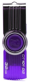 Флеш накопитель USB на 32 гб / скорость 3.0 Kingston DataTraveler DT101 G2 / Фиолетовий