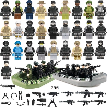 Фигури OneBrick swat военных армия Британии 28 шт и 2 лодки