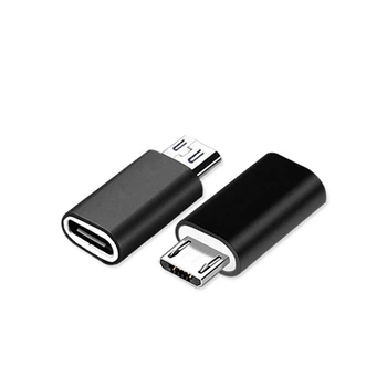 Перехідник Type-C-мама на microUSB адаптер Black (М0981)