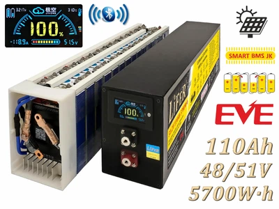 Литиевый аккумулятор LiFeR Pro 48V / 51.2 Вольт 110Ah 5700W·h LiFePO4 EVE. Тяговый аккумулятор для инвертора