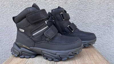 Дитячі зимові черевики для хлопчиків Clibee black/grey HB385 33 р, чорні