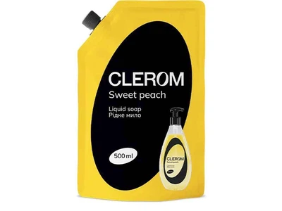 Мило рідке CLEROM 500мл дой-пак Sweet peach