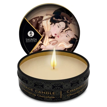Масажна свічка з ароматом шоколаду Shunga MINI MASSAGE CANDLE - Intoxicating Chocolate 30 мл (SO2520)