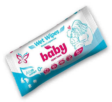 Вологі серветки Baby Angel 15 шт (4820237500533)