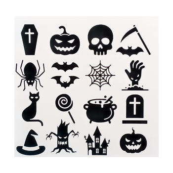 Наклейки-Страшилки 18шт 25х25 см Halloween