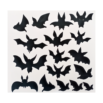 Наклейки Кажани 17шт 25х25см Halloween