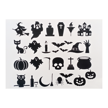 Наклейки-Страшилки 30шт 33х24см Halloween
