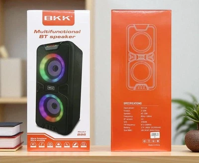 Колонка музыкальная акустична портативная Bluetooth BKK, 3Вт, оснащена эквалайзером, с FM-приемником, Черный (68)