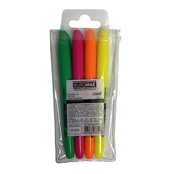 Набір із 4-х текст-маркерів, JOBMAX., круглих Buromax (BM.8903-94)