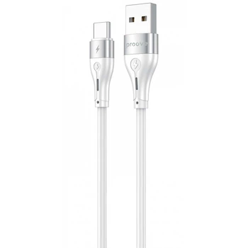 Кабель Proove Soft Silicone USB to Type-C 3A (2m) white