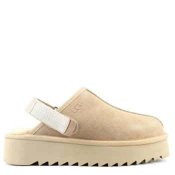 Жіночі уггі Ланах Сандалі Платформа Бежеві UGG Lanah Clog Beige Platform (41, бежевий)